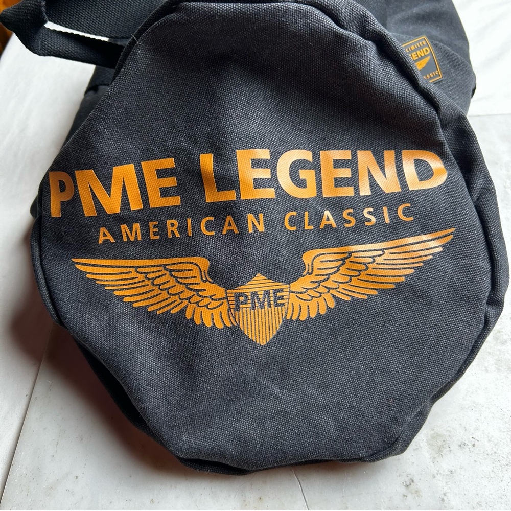 PME Legend Men's distressed Black Duffel Bag - Classic Travel Weekender - Picture 10 of 14